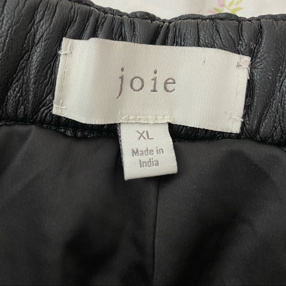 Joie Black Faux Leather Jogger Pants Size XL - Picture 5 of 7